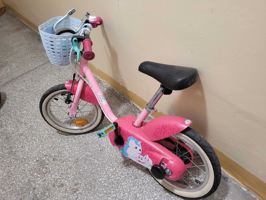 Rowerek Dzieciecy 14 cali B-twin Decathlon + Kółka Boczne