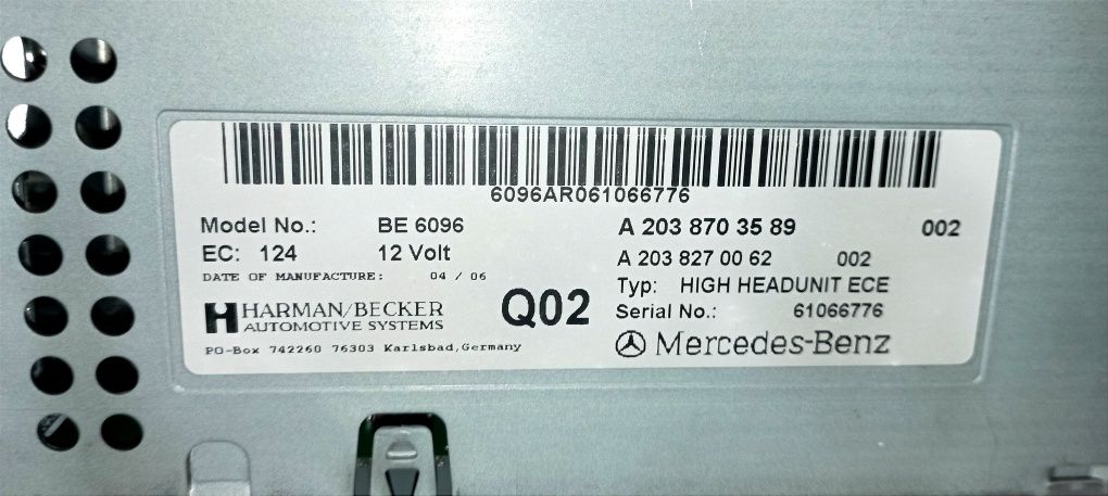 Mercedes W203 NAWIGACJA Radio Comand PL Menu Europa Ntg2