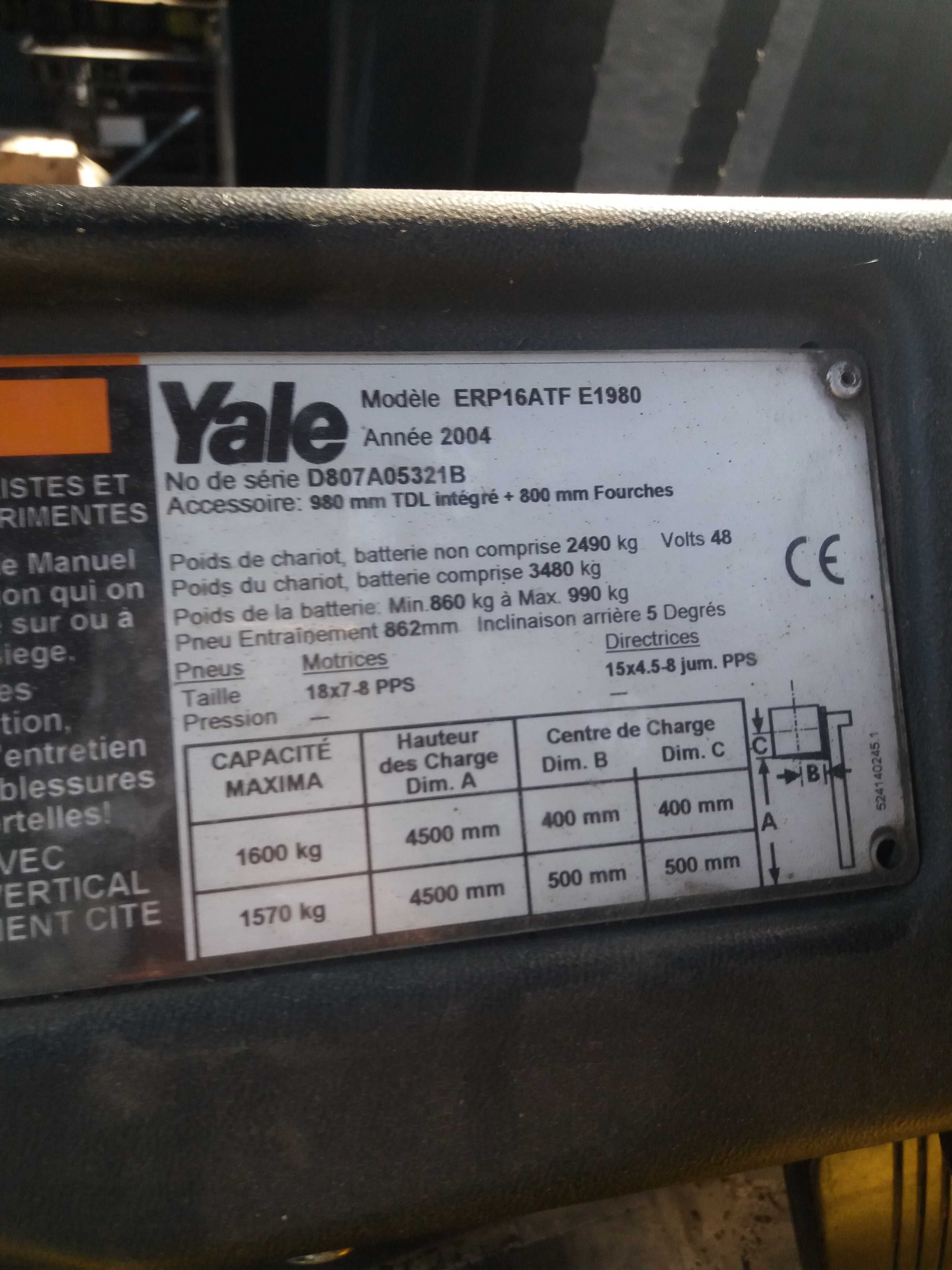 Електронавантажувач Yale ERP16ATF