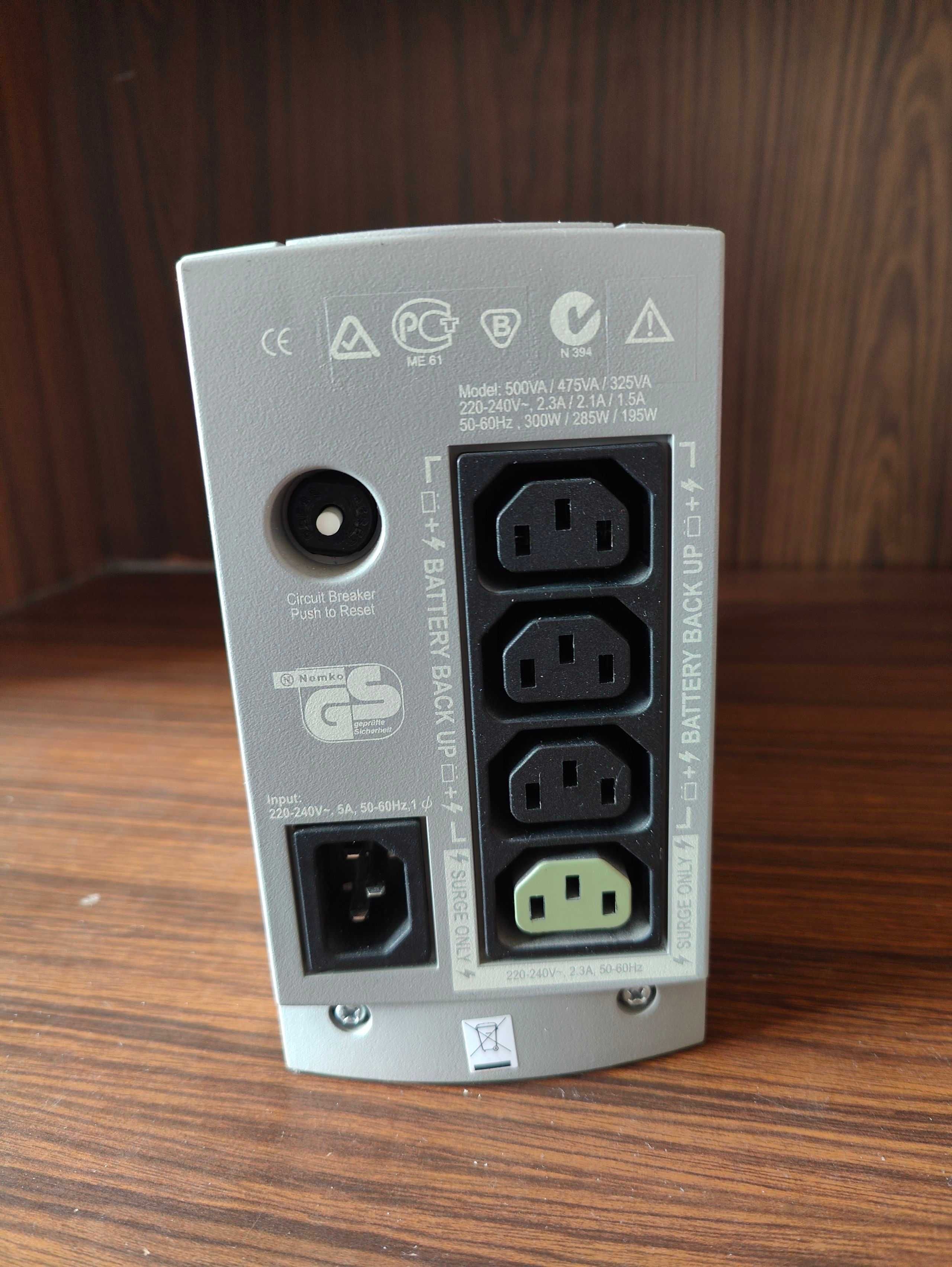 Джерело безперебійного живлення APC Back-UPS CS 500