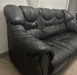 SOFA DE PELE preto 3l