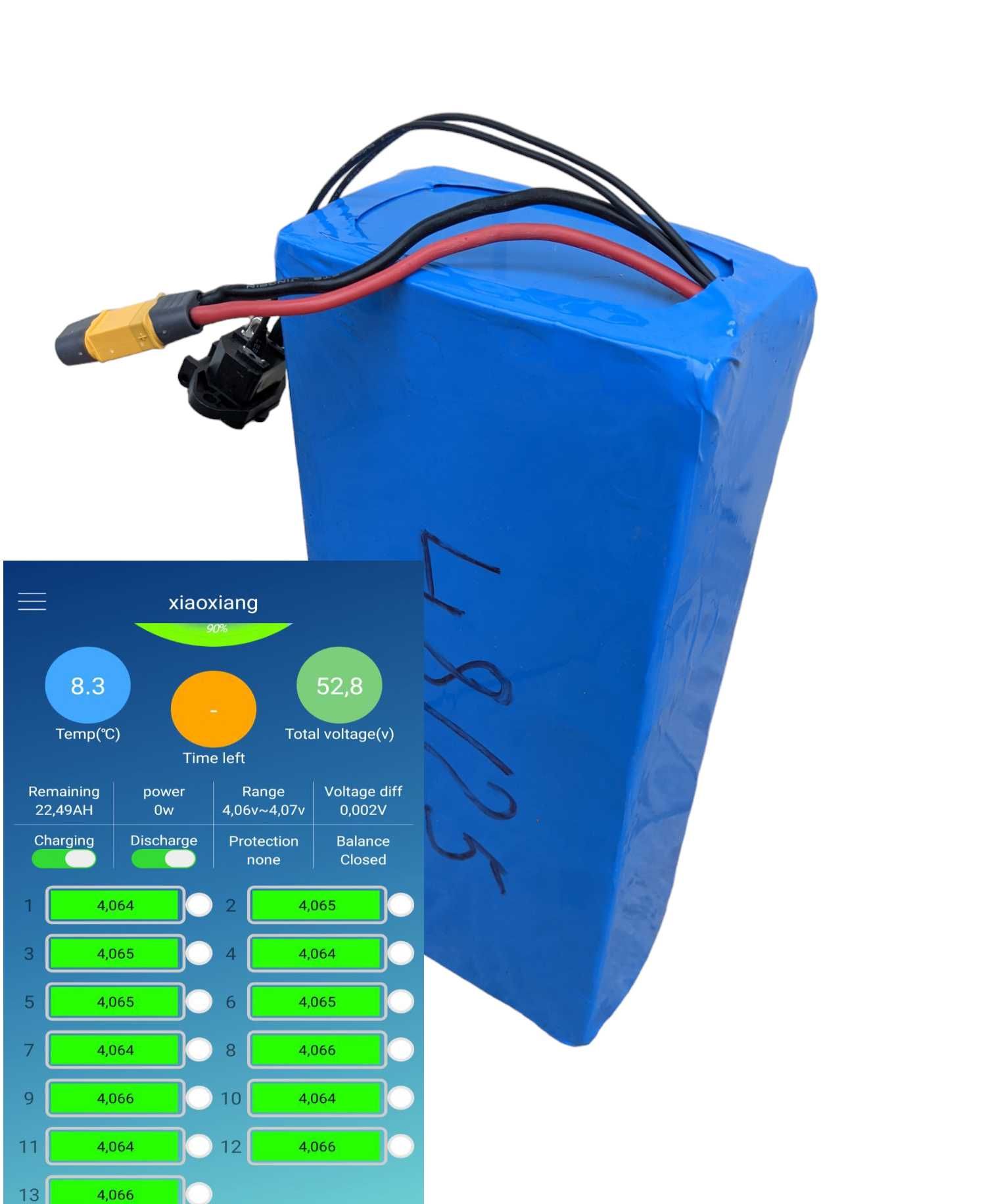 Аккумулятор для электровелосипеда 48v 25Ач BMS 30А SMART