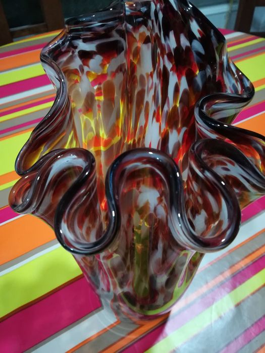 Jarra vidro soprado marinha grande vintage