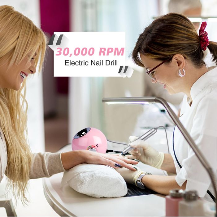 AZ GOGO Profi frezarka do paznokci, zestaw elektryczny, 30000 obr./min