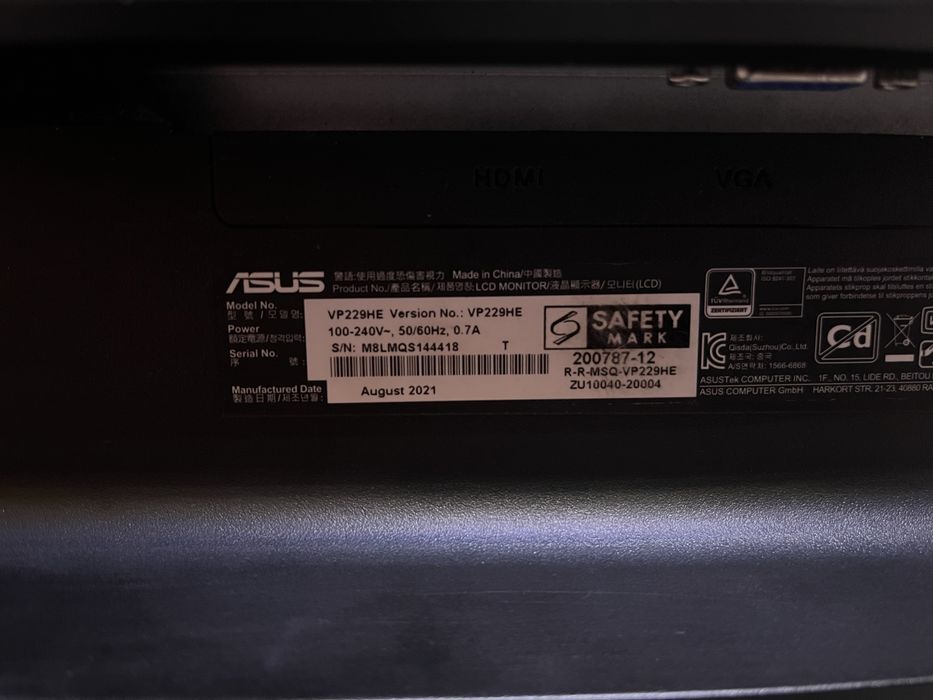 Монітор ASUS VP229HE Full HD