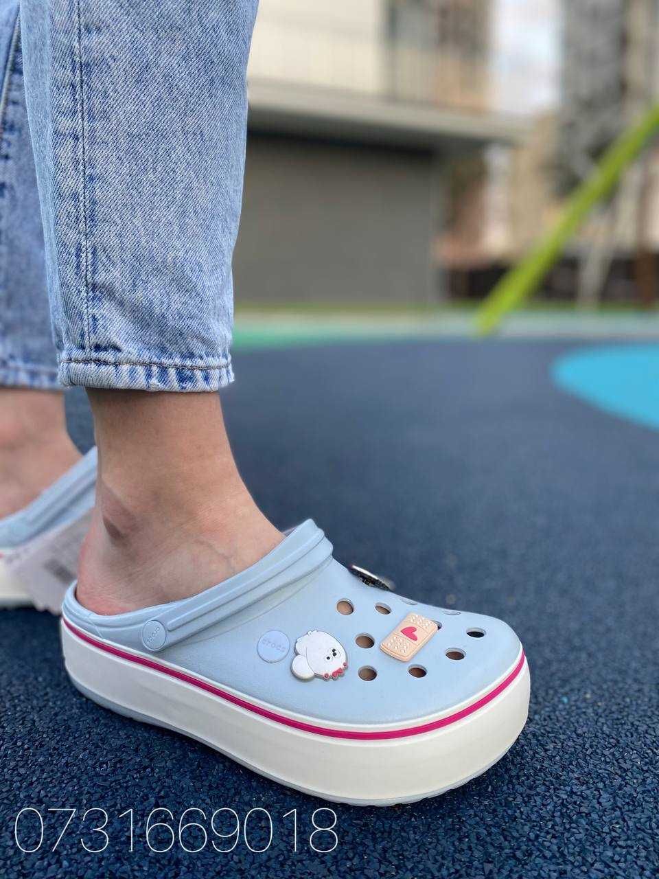 Женские Кроксы на платформе Crocs Crocband Platform (6 цветов)