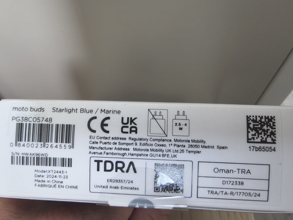 Słuchawki bezprzewodowe Moto Buds Starlight Blue