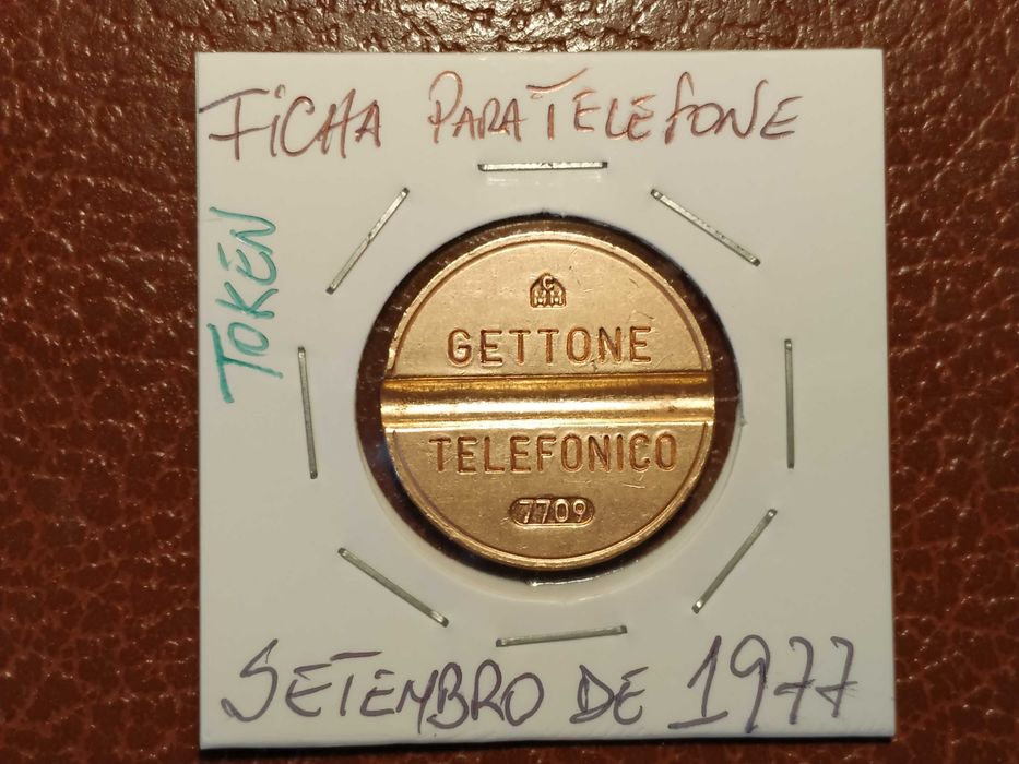 A29 Token/ficha de telecomunicações de 1977 - Setembro - Itália