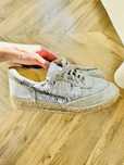 Srebrne espadryle trampki