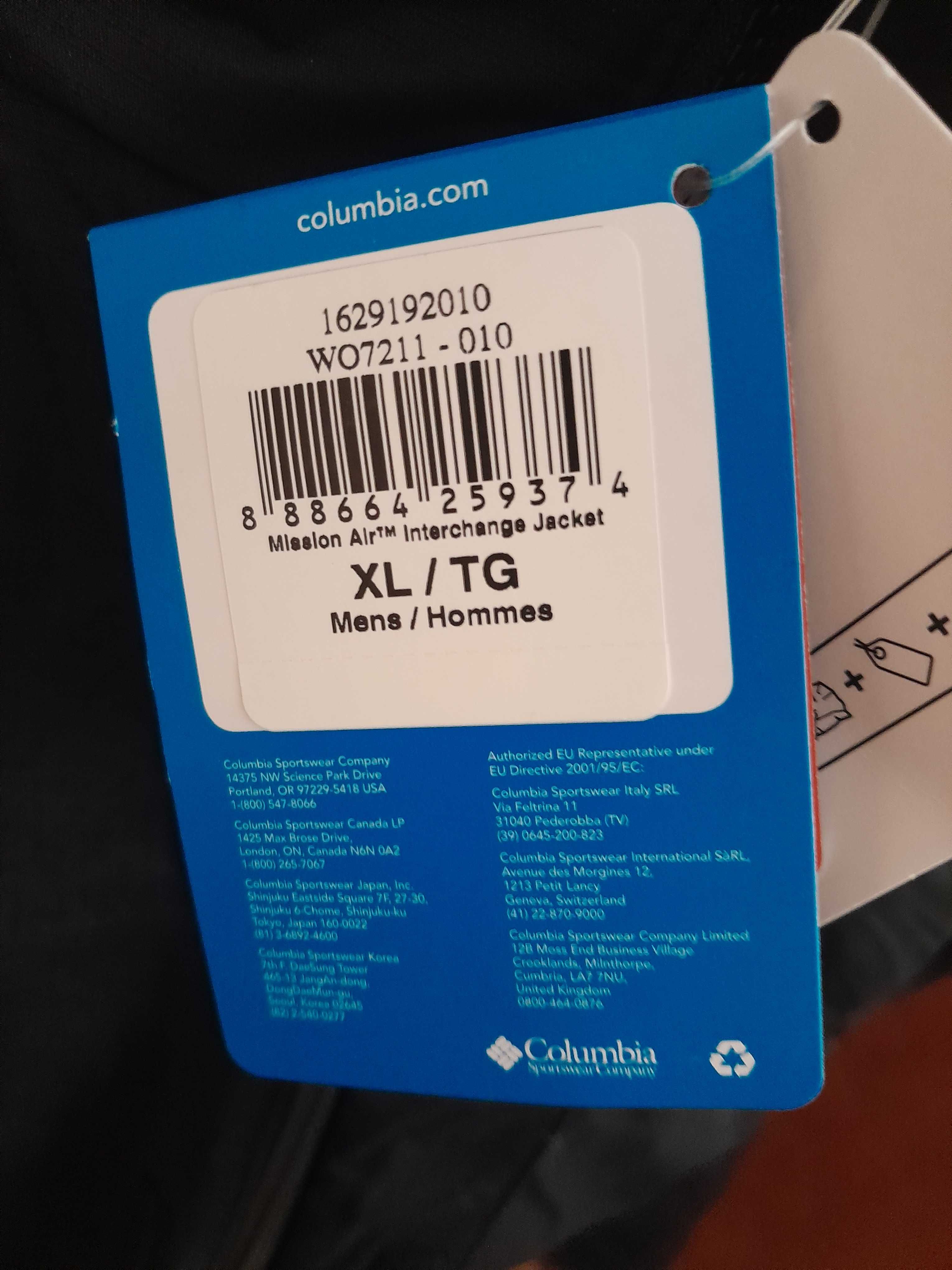 Kurtka z polarem odpinanym 3w1 Columbia intercharge jacket XL nowa