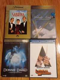 Dvd laranja mecânica, veludo azul, donnie darko, sabrina