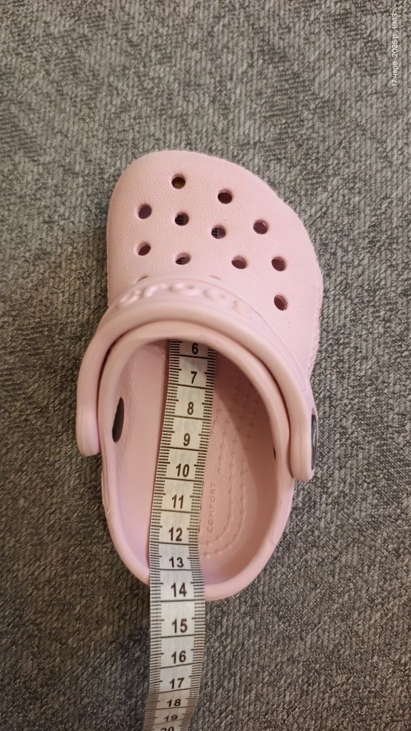 Crocs c4. 21 розмір. 12,5 см, рожеві крокси для дівчинки