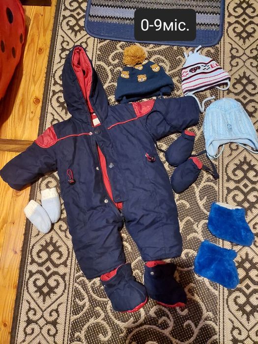 Комбінезон куртка шубка штани шапка дівчинка хлопчик новонароджені 0-3