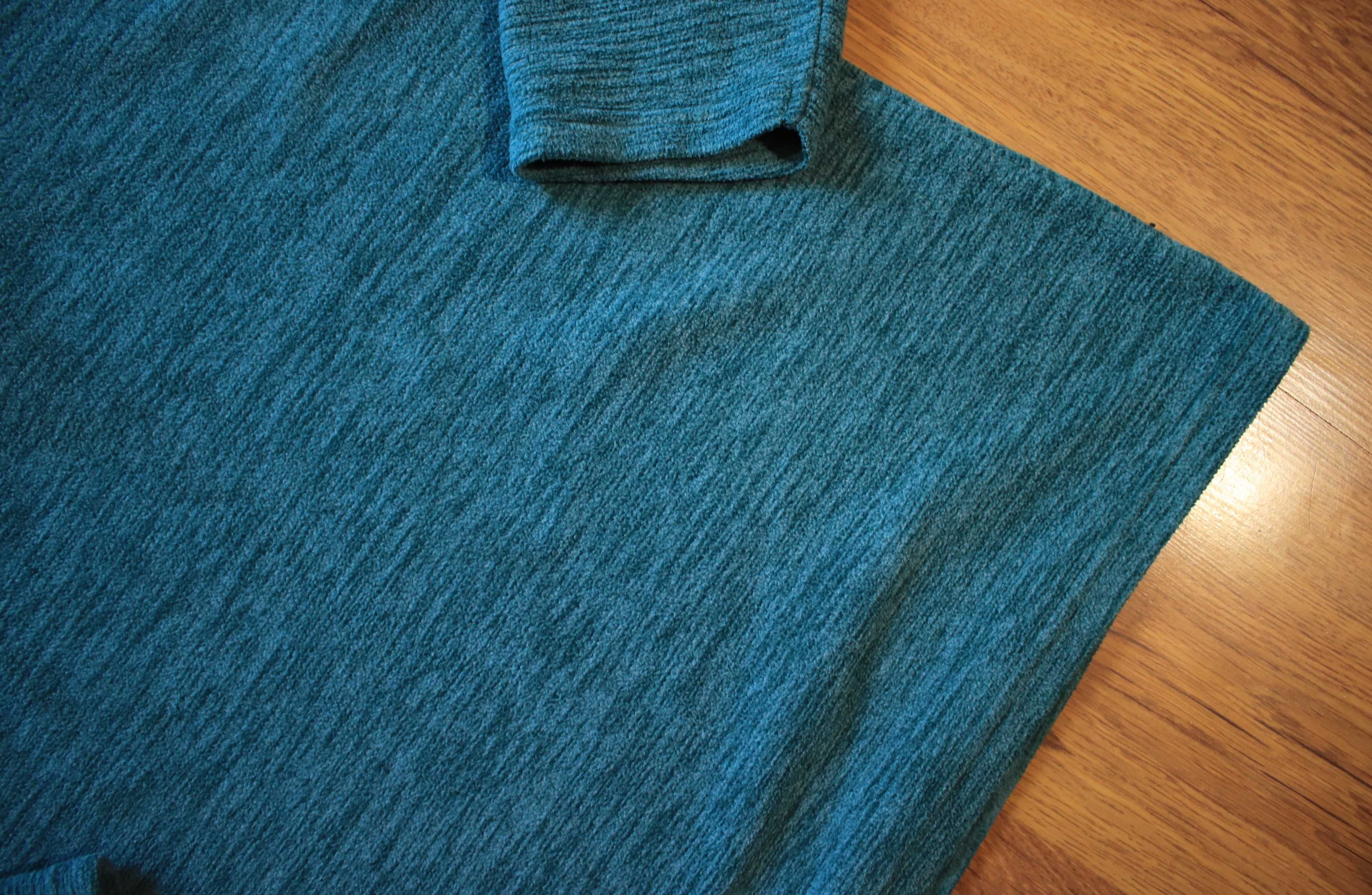 Bluza z golfem Mountain Warehouse kolor morski r. 42 poliestrowa