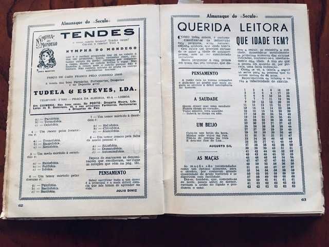Almanaque de " O SÉCULO " de 1956