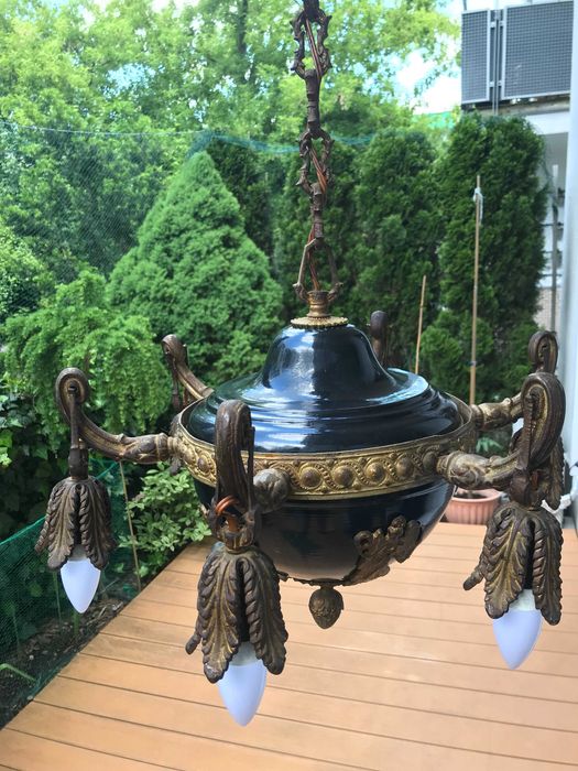 Zyrandol mosiezny 6 ramienny