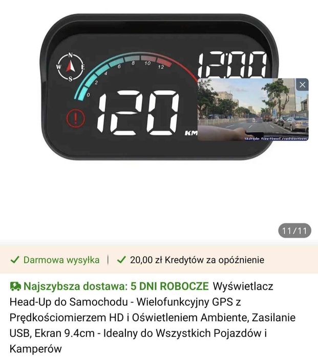 Wyświetlacz samochodowy HEAD