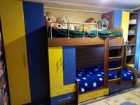 Мебель детская,  стенка двух ярусная кровать
