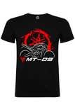 T-shirt Yamaha MT-09 moto perfil + logo