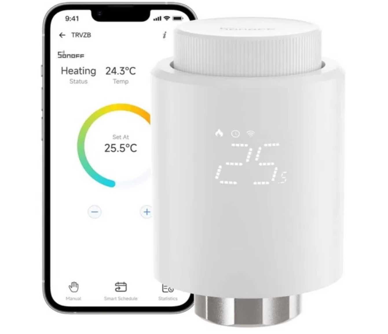 SONOFF TRVZB Zigbee 3.0 Inteligentny Termostat z Funkcją AplikacjiNOWY