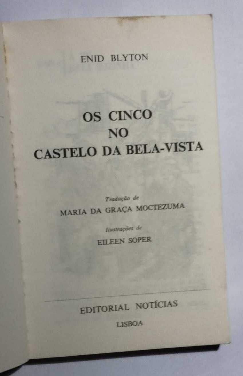 Os Cinco no Castelo da Bela-Vista - Livro Usado Com a Capa Desgastada