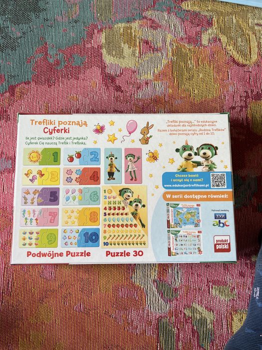Puzzle dzieciece Trefliki poznają cyferki