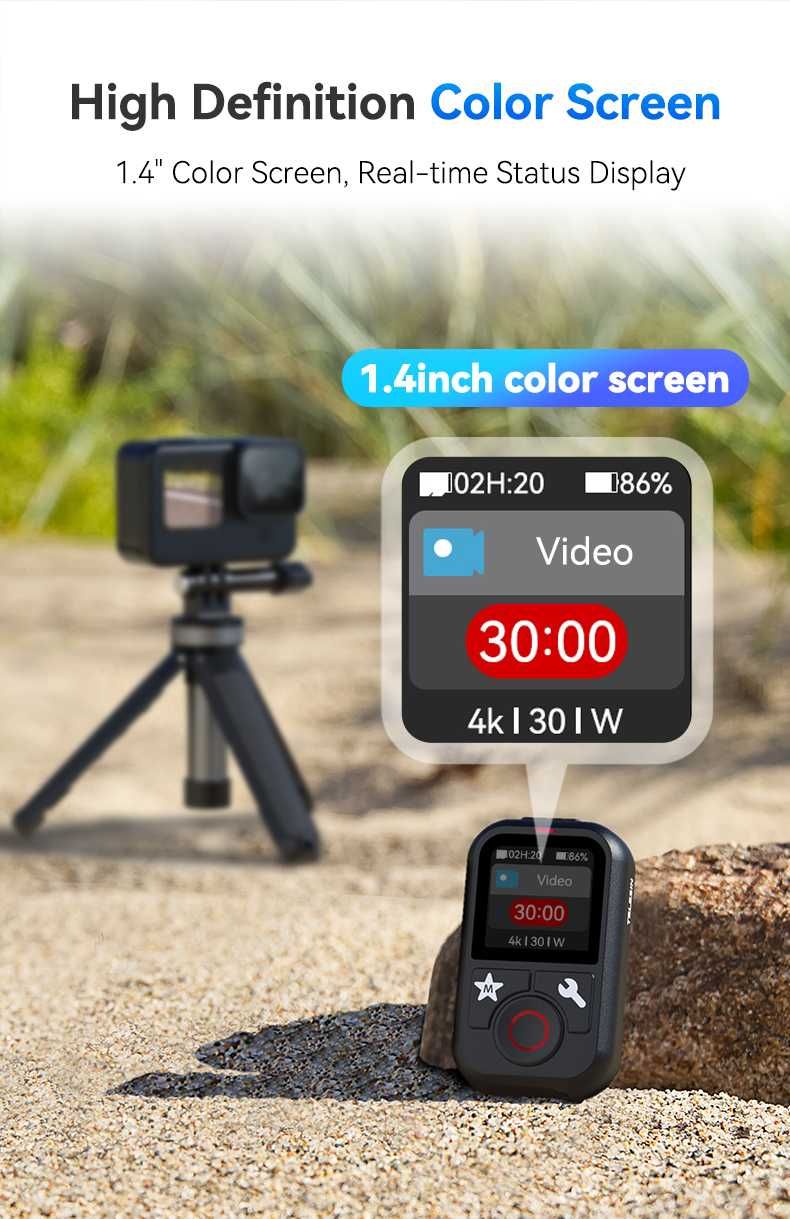 Wodoodporny pilot TELESIN Bluetooth do GoPro Hero 13/12/11/10/9/8