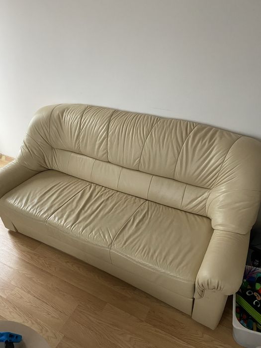 Kanapa sofa skurzana 2 sztuki