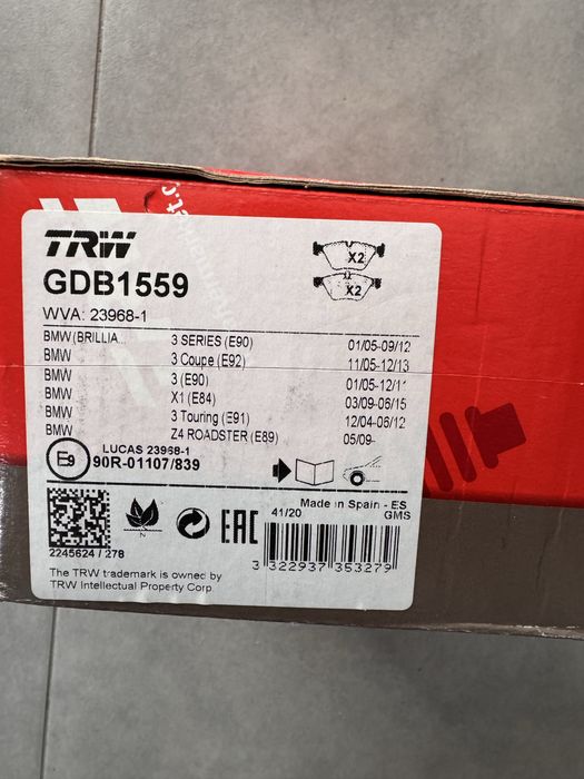 Pastilhas travão BMW novas