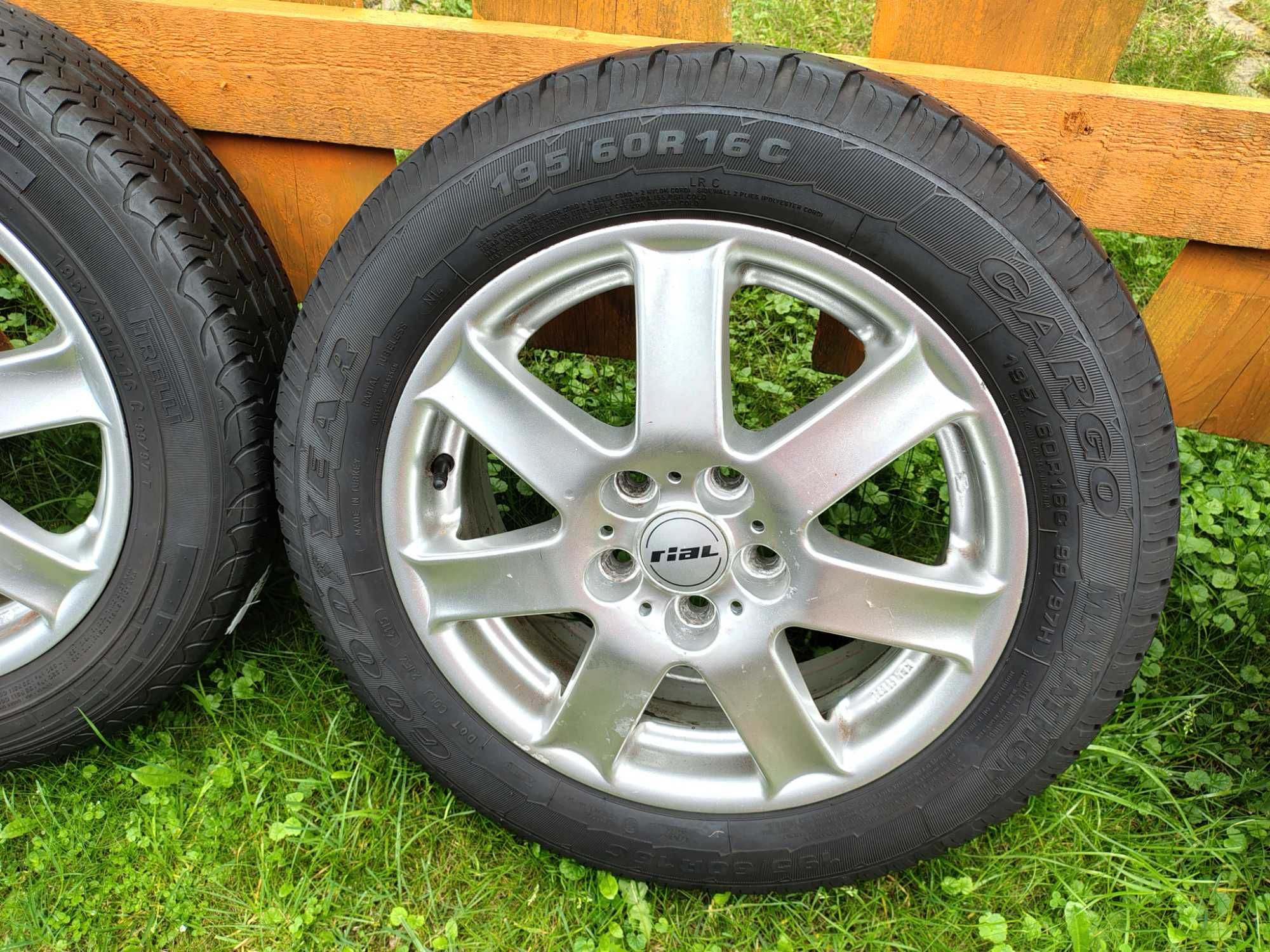 Felgi Alu 16 + Opony 195/60r16 Wzmacniane C 5x112 VW Audi Seat Skoda