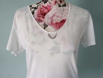 Biała gładka koszulka  Zara 36 S 38 M bawełniany biały t-shirt gładki