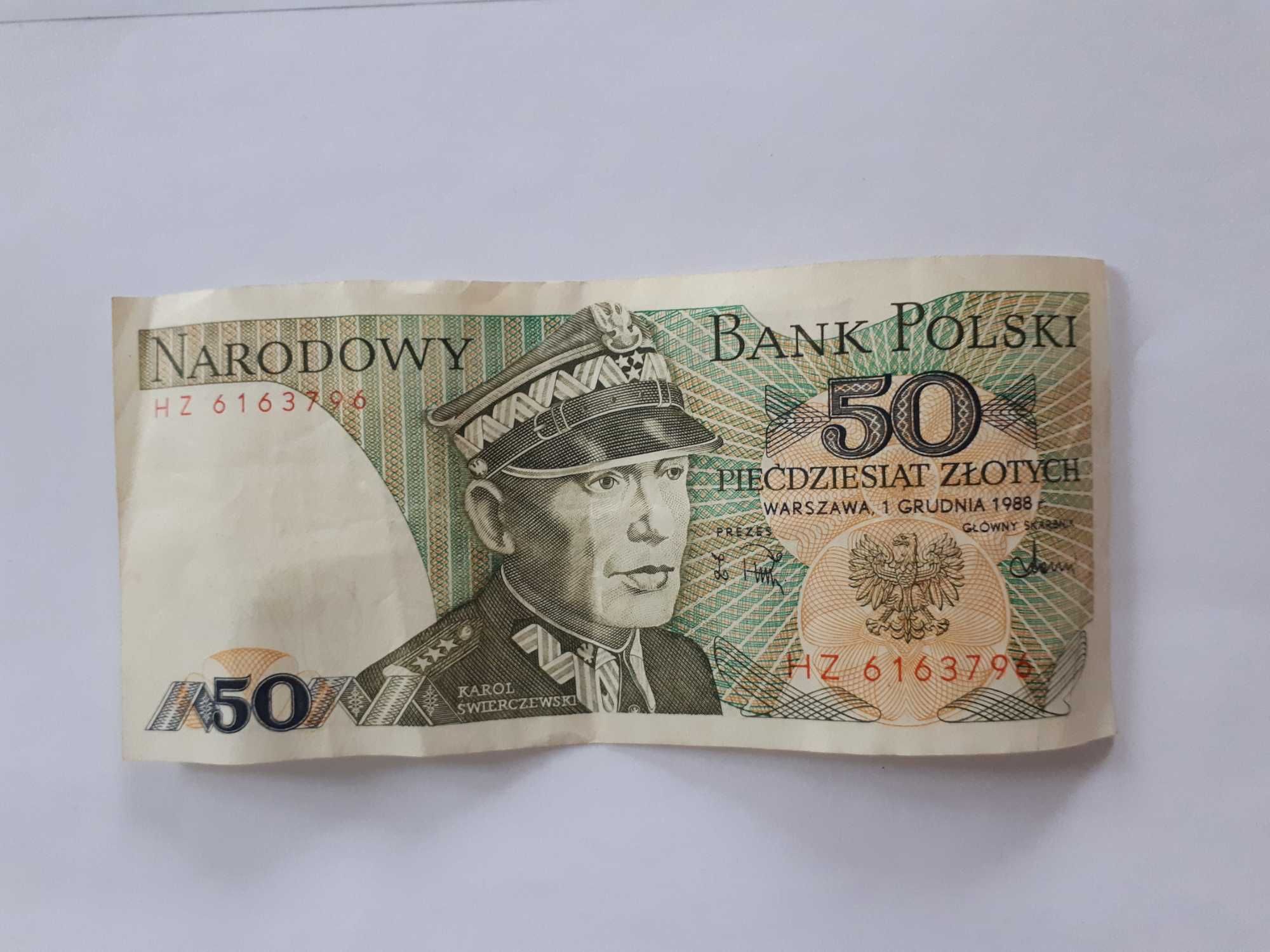 Banknot 50 złotych Świerczewski 1988 rok