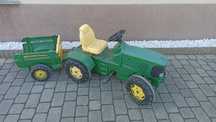 Traktor Rolly Toys John Deere na pedały + wciągarka