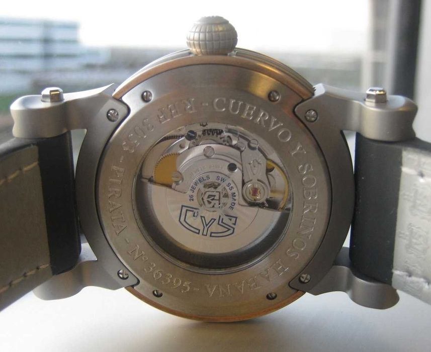 Cuervo Y Sobrinos tytan brąz Nowy Rotomat duży komplet breitling omega