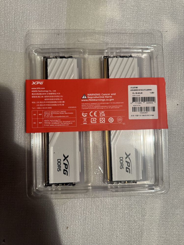 Adata XPG Lancer Blade DDR5 6000mhz 32GB (2x16) CL30 RGB białe