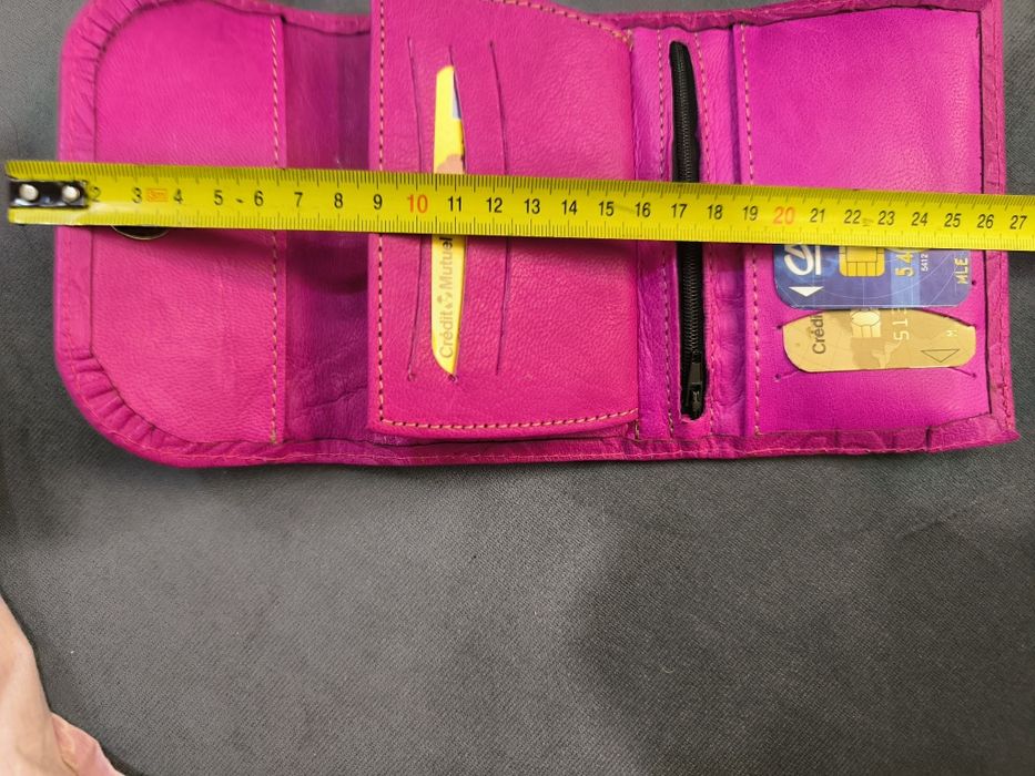 Яркий кошелек из Туниса, кожа