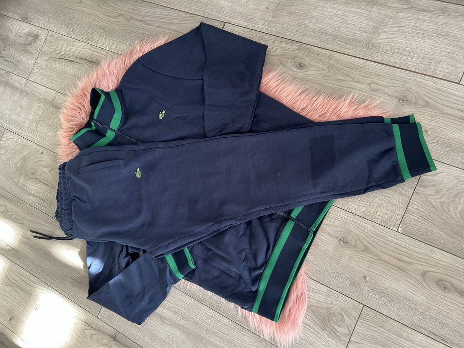 Męski bawełniany granatowy dres Lacoste 2XL