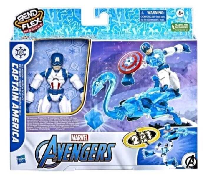 Figurka Bend And Flex Marvel Avengers Kapitan Ameryka Ice Mission
