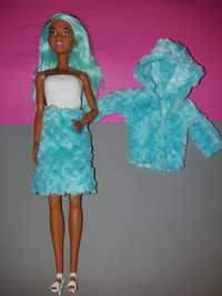 Ubranka dla lalki Barbie spódniczka futerko