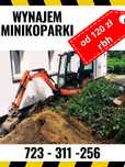 Minikoparka od 250/doba lub  z operatorem od 120 zł/ rbh