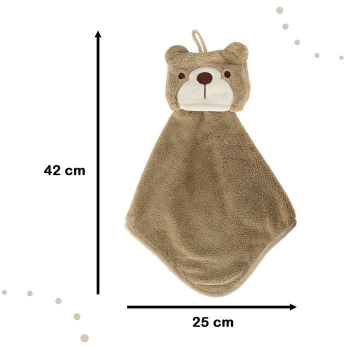 ręcznik do rąk dla dzieci do przedszkola 42x25cm brązowy miś