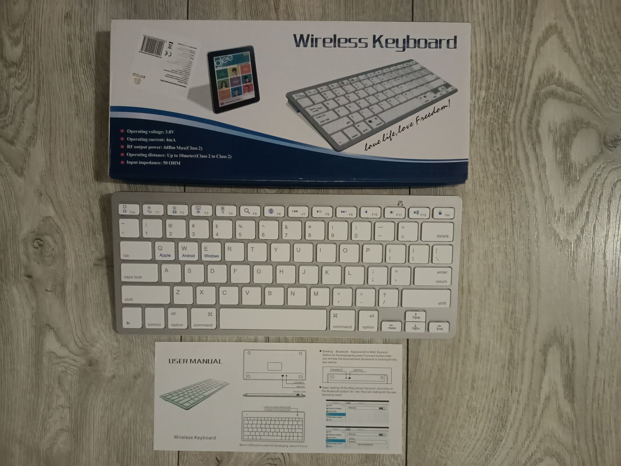 Klawiatura Bezprzewodowa Bluetooth iPad iMac PS