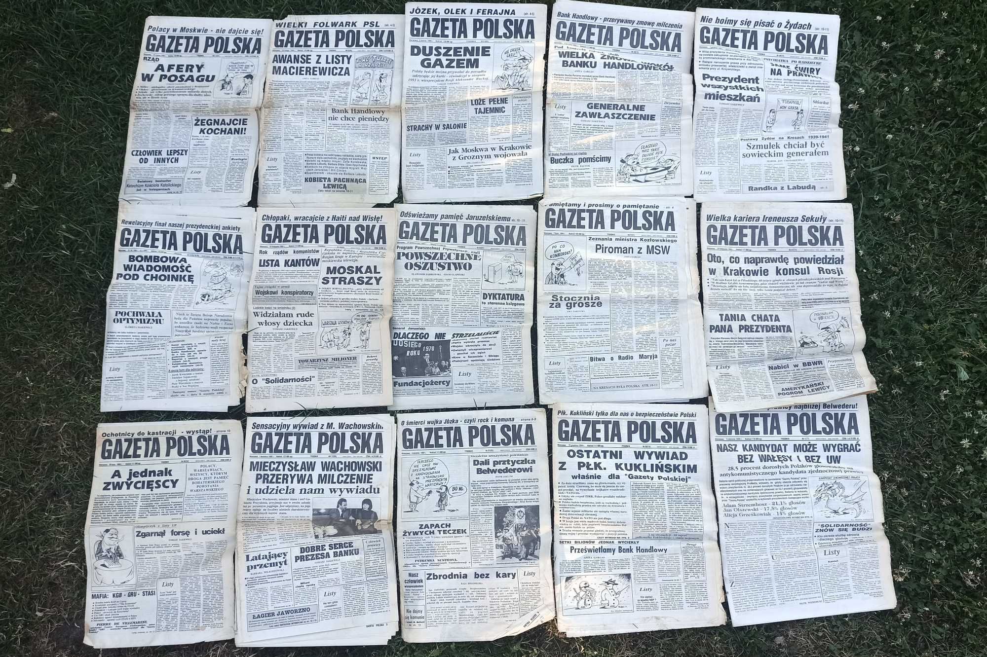 Stare gazety/tygodniki: "Gazeta Polska", "Kulisy", "Głos Nauczycielski