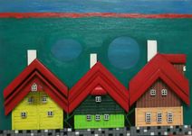 Quadro tela e madeira