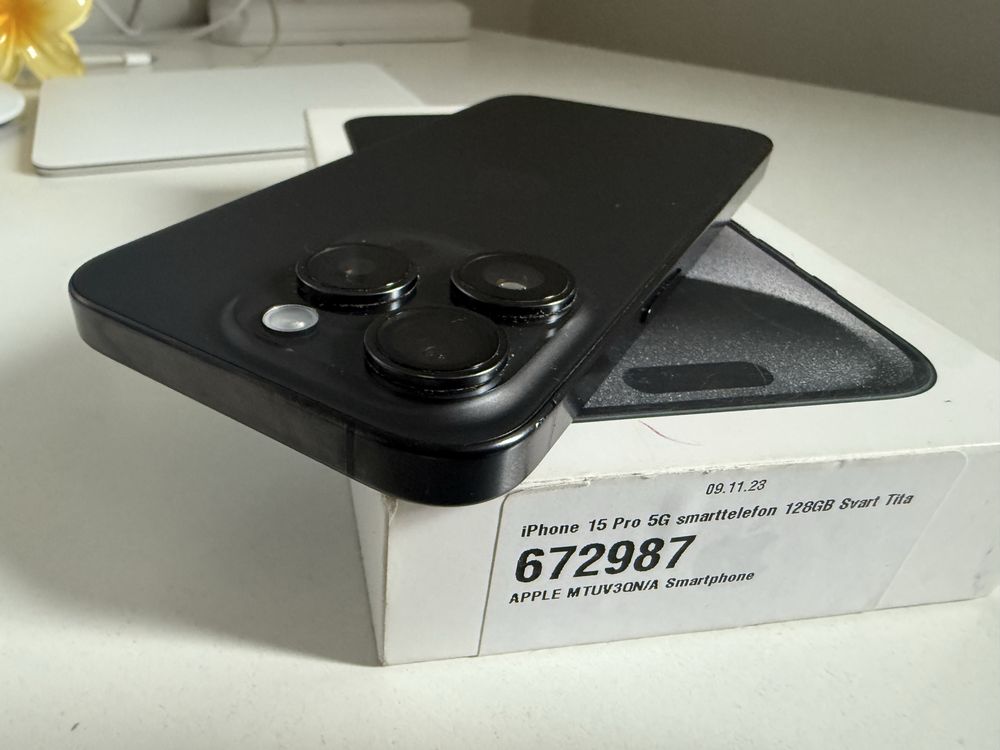 iPhone 15 Pro 128gb Titanium Black Oryginlana Bateria 95%