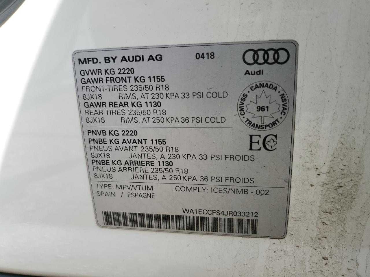 Audi Q3 2018 PREMIUM