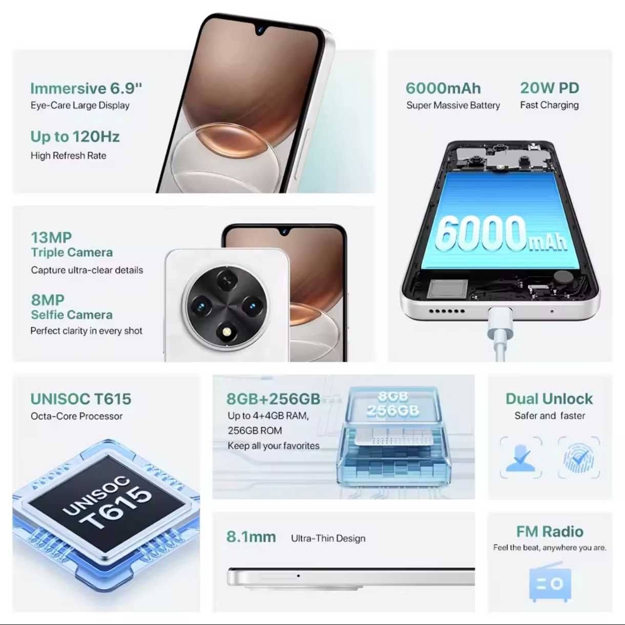 НОВЫЙ Смартфон Umidigi G100A 8/128 ГБ Глобальная Версия