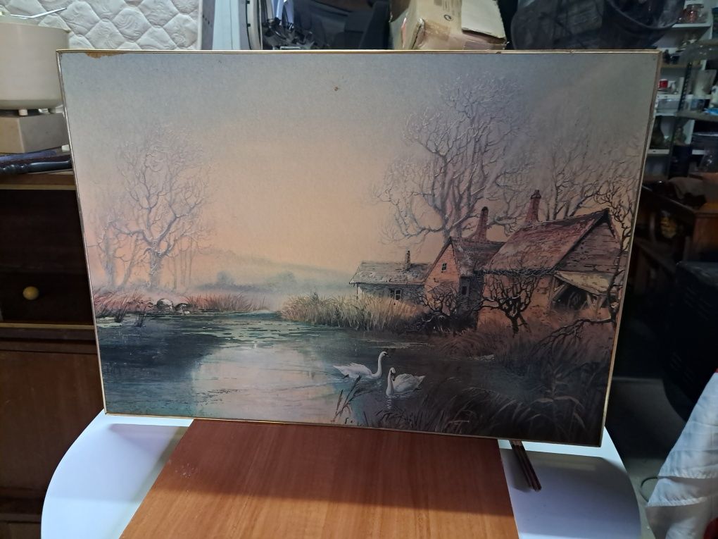 Quadro  paisagem antigo
