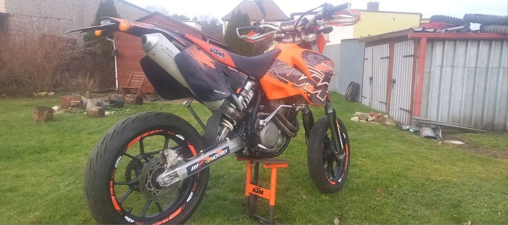 KTM EXC 520 Cross, po remoncie silnika Koła SuperMoto 12kw w dowodzie