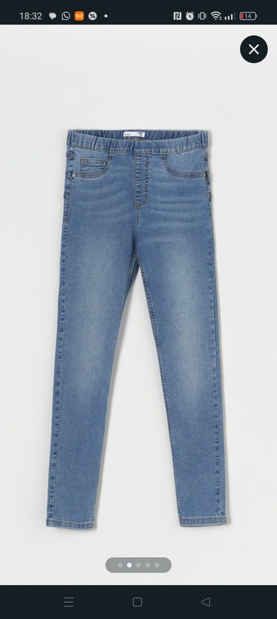 Jeansy push-up na gumce r.42